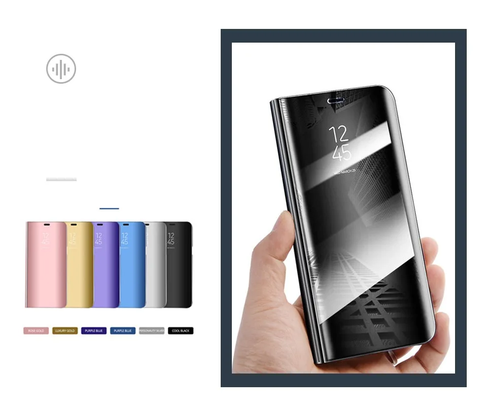 Флип-чехол для samsung J4, J6, J8,, кожаный прозрачный зеркальный чехол с подставкой для Galaxy A9, Star lite, A5, A6, A7, A8 Plus, J7, Duo, Note 9
