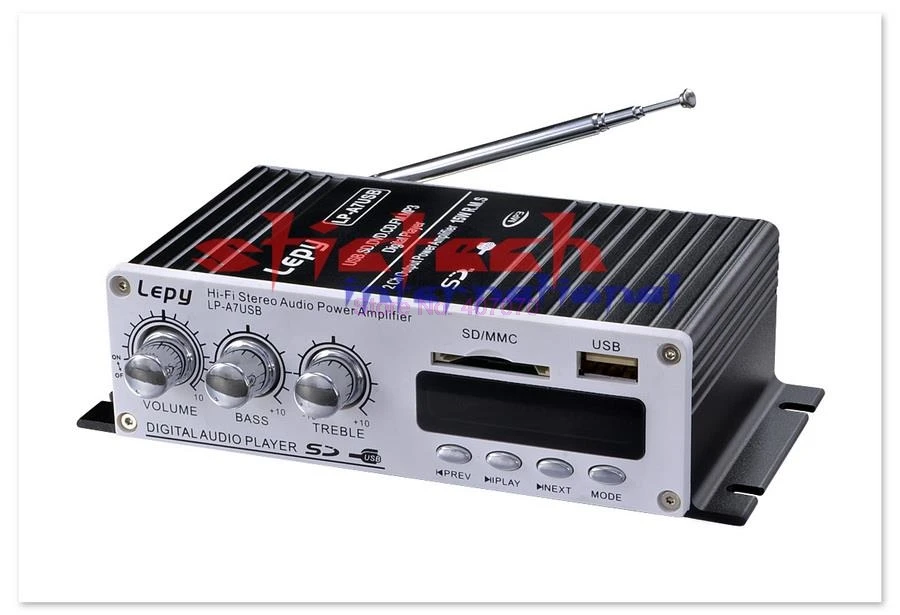 От DHL или Fedex 50 pcs lepy music 12v усилитель Hi-Fi стерео A7USB fm Усилитель мощности домашний
