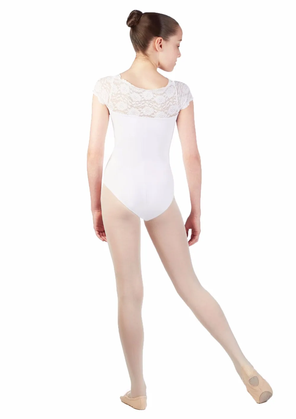 

Childrens Lace Short Sleeve Ballet Dance Leotards For Kids Nylon Black Gymnastics Leotard For Girls Competition Top Wear