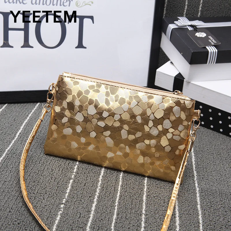 

Female bag Korean version of shiny sequins stone grain shoulder messenger small bag coin purse fashion mobile phone bag party