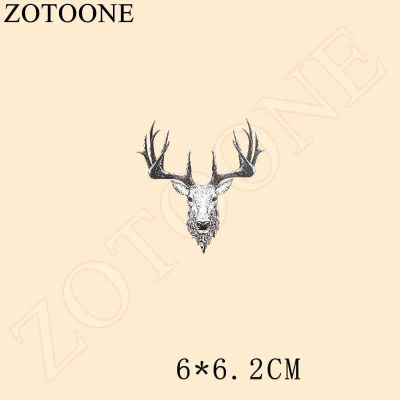 Термонаклейки ZOTOONE с рождественским оленем термонаклейки для одежды наклейки