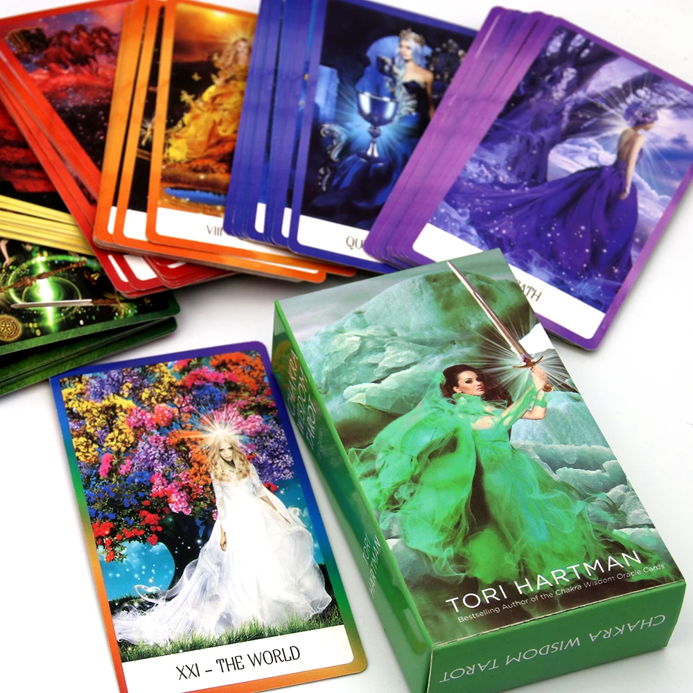 The Chakra Wisdom Tarot 78 открыток инструкции карты колода оккультная книга для гадания