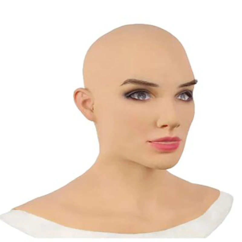 Латексная Женская Реалистичная маска на лицо для Хэллоуина модный силиконовый