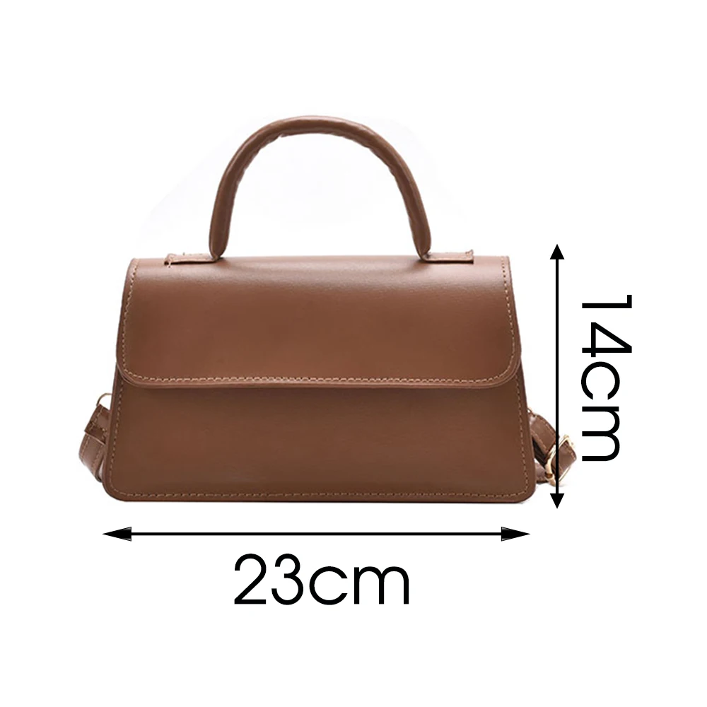 

Solid Color PU Leather Crossbody Bags For Women 2021 Travel Small Handbag Fashion Shoulder Messenger Bag Ladies Top Handle Bags