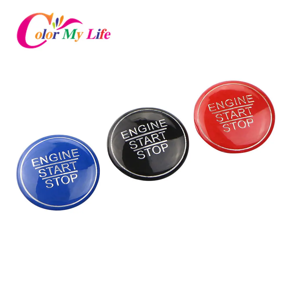 Цвет моя жизнь Автомобильный ключ зажигания кольцо Крышка отделка старт стоп