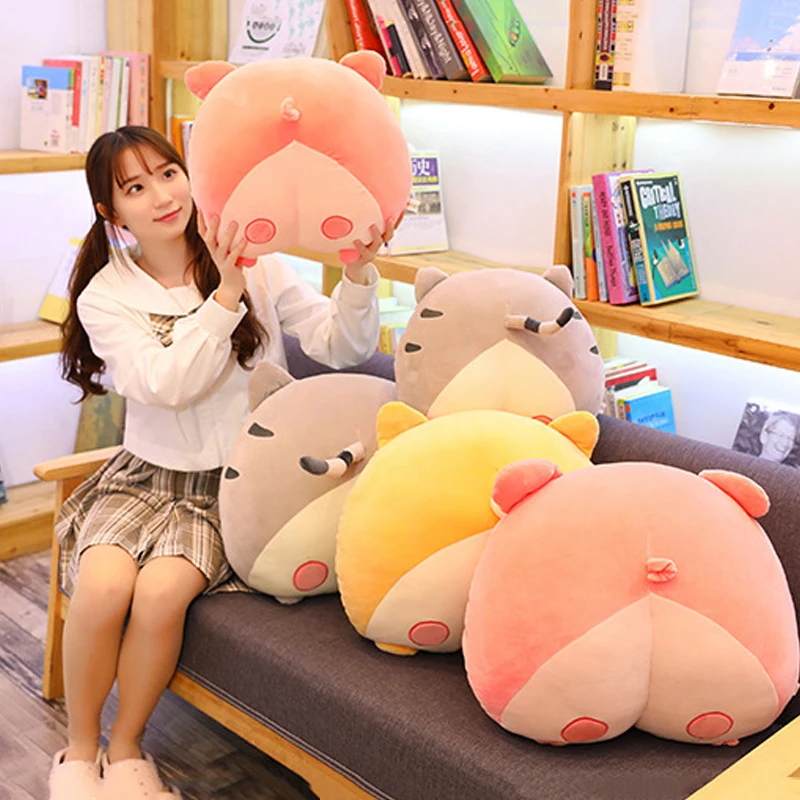 

Симпатичная кошка, ягодицы, плюшевые игрушки, корги, ягодицы, персиковый коврик, подушка, поросенок, подушка, мультяшное животное, диван, мяг...