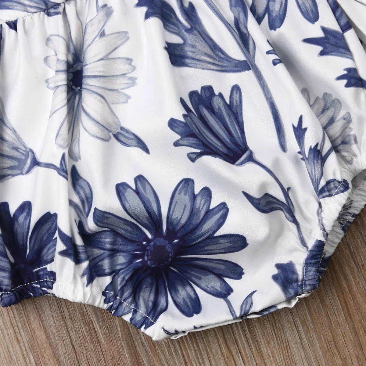 

Newborn Baby Girl Bodysuit Floral Clothes Strap Jumpsuit Bodysuit Summer Outfit