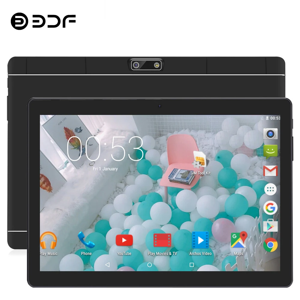 Планшет BDF 10 дюймовый планшетный ПК Android 7 0 4 Гб + 64 ГБ Восьмиядерный WiFi Bluetooth 1280*800 IPS
