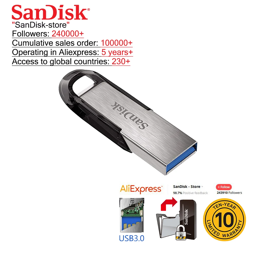 SanDisk 3 0 USB флэш накопитель 128 Гб 64 ГБ 32 16 ультра чутье Memory Stick флешки Флешка U диск для