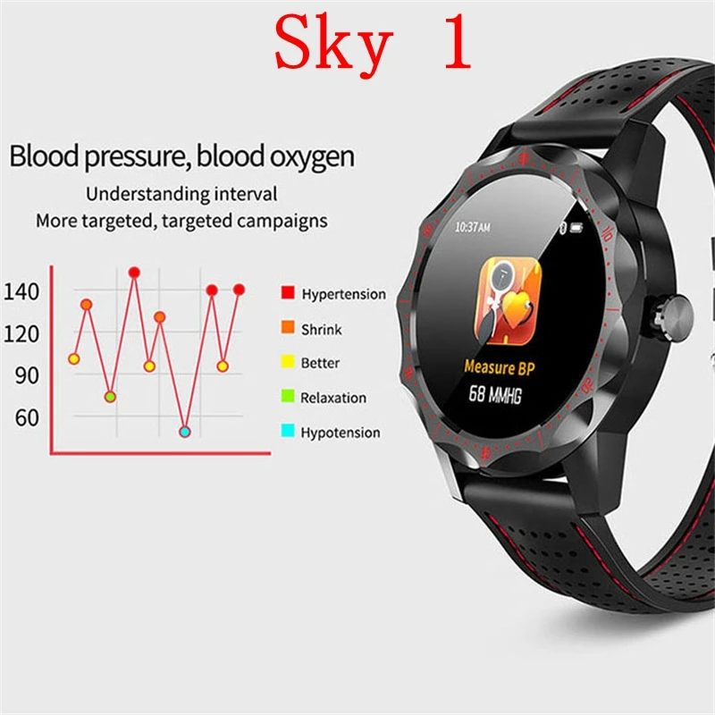 Sky 1 Новые L5 L8 L9 умные часы для мужчин IP68 водонепроницаемые Reloj Hombre с ЭКГ PPG кровяное давление сердечный ритм спортивные фитнес умные часы - Цвет: Sky 1