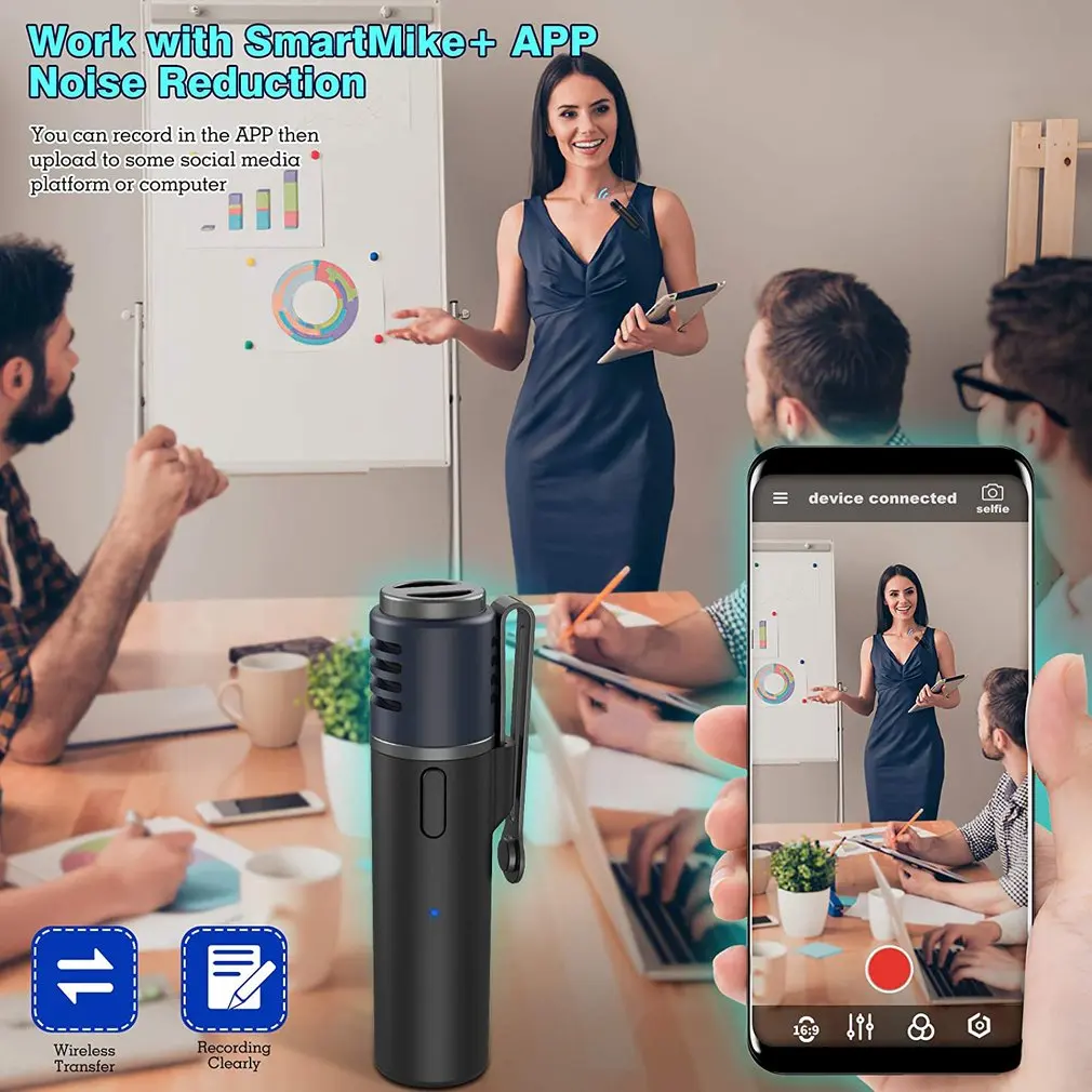 

Wireless Microphone Omnidirectional Noise Reduction Surround Radio And Voice Transcription Microphone Lavalier Microphone