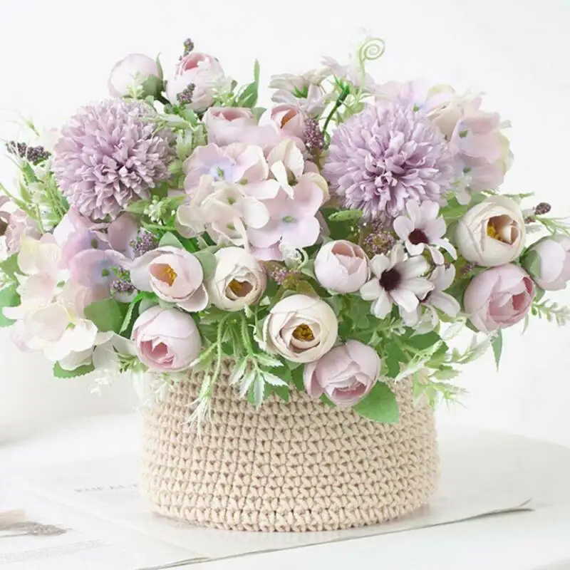 Домашний Декоративный букет из искусственных шелковых цветов для вечерние
