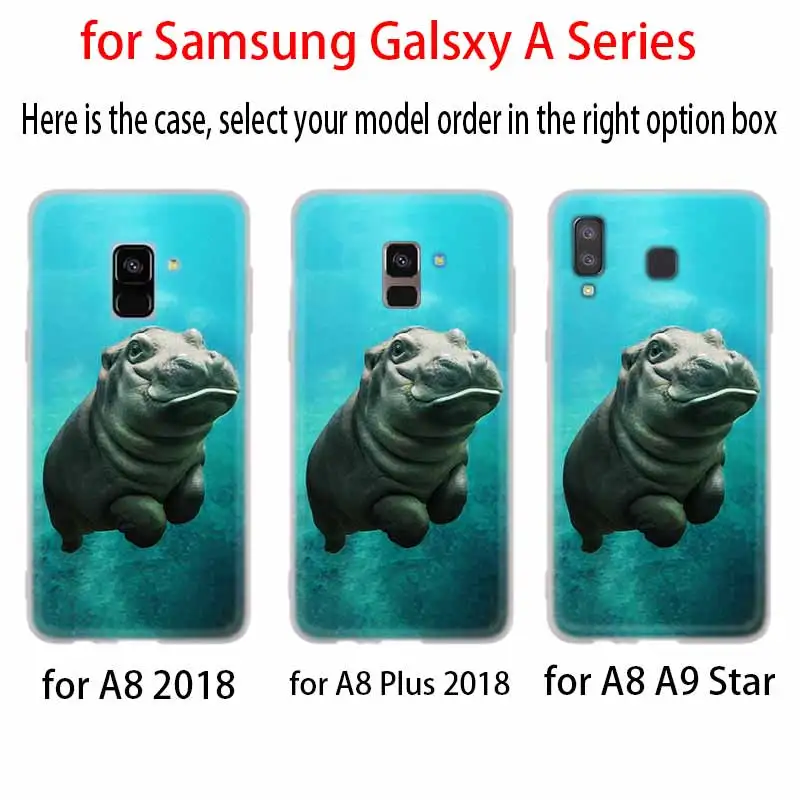 Милый мультяшный мягкий чехол в виде бегемота для Samsung A12 A13 A20 A21S A31 A32 A33 A41 A42 A50 A51 A52