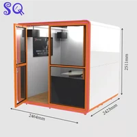 hotel garden dividers soundproof singing room glass custom phone movie audio accordion booth soundproof singing room