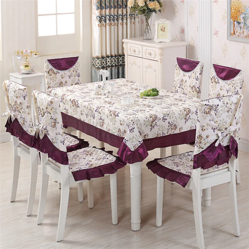 Печать скатерти обеденный стул покрытие высокого качества из хлопка и льна