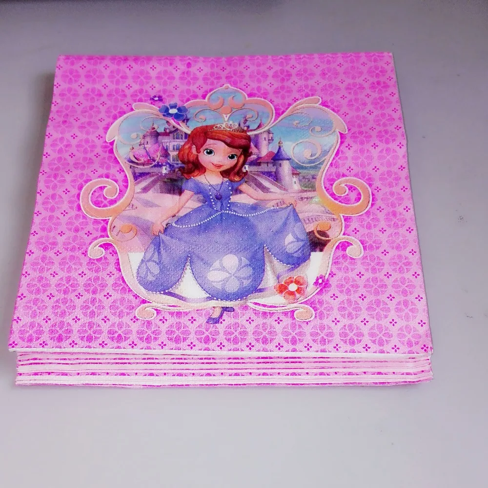 

20 шт, бумага "Принцесса", салфетки, вечерние, сувениры для дня рождения, украшения для детского душа, вечерние, сувениры для детей на день рожд...