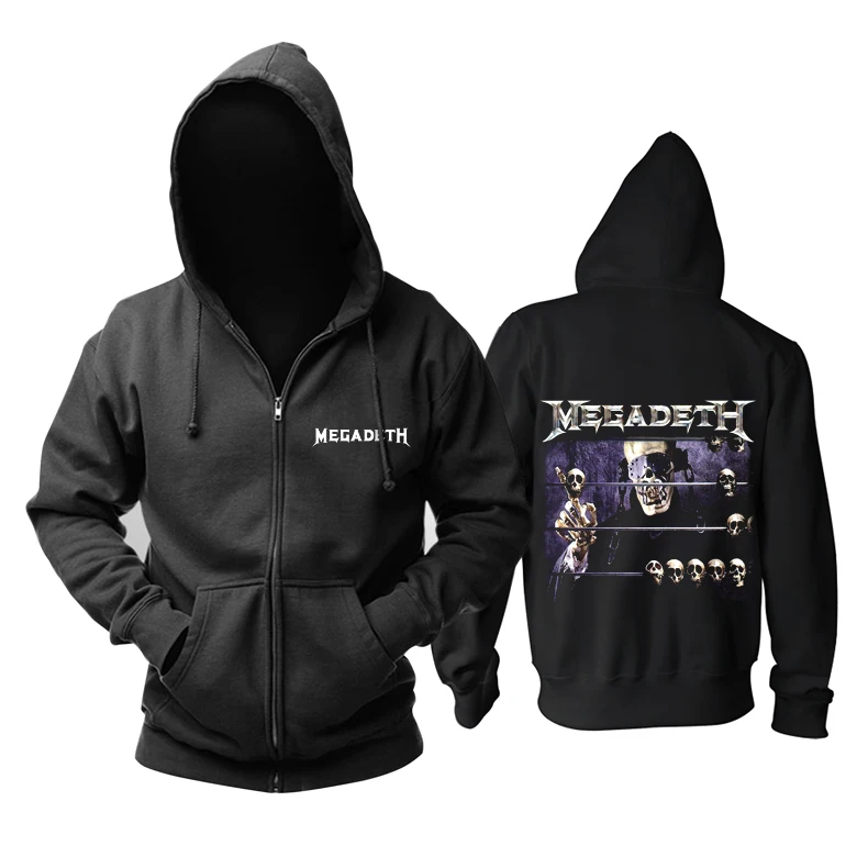 7 25 дизайнов Megadeth рок черные толстовки оболочка куртка трэш металлический Свитшот 3D Череп Кость Sudadera молния флисовая верхняя одежда - Цвет: 7