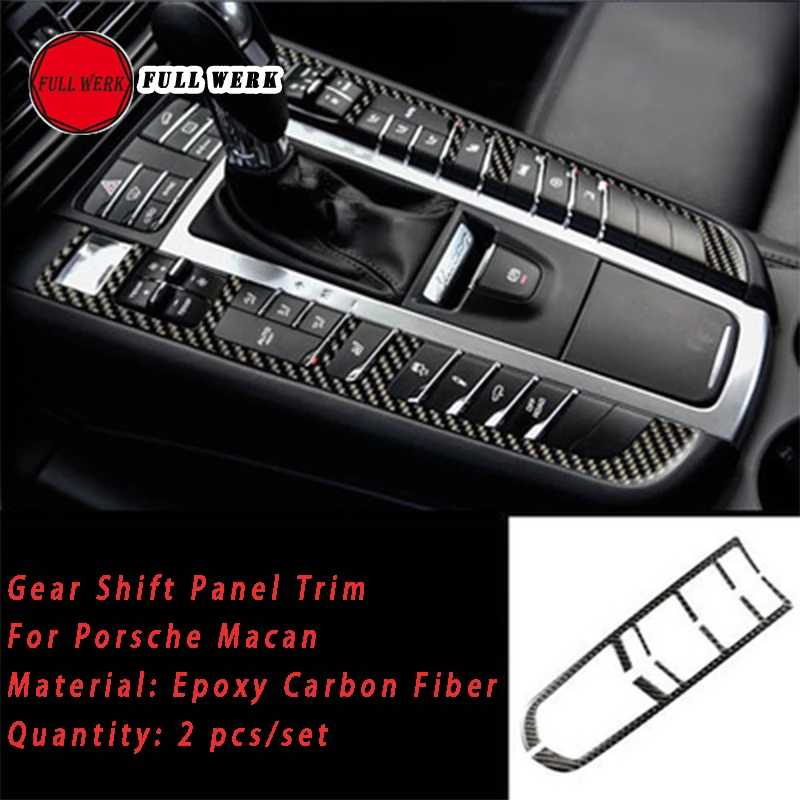 

Epoxy Carbon Fiber Car Interior Decoration Trim Cover Sticker Frame for Porsche Macan Interior Moulding Accessories