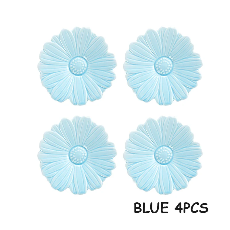 blue 4pcs Керамические тарелки, тарелка для соуса, поднос для цветов маргаритки, мини тарелка, поднос для фаст-фуда, тарелка для десерта, рождественский подарок, блюда для суши, 1 комплект/4 шт - Цвет: blue 4pcs