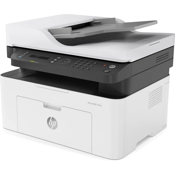 МФУ лазерный HP Laser 137fnw /A4/ принтер/ сканер/ копир/ факс/ 1200dpi/ 20ppm/ 128Mb/ ADF40/ Lan/ WiFi/ USB|МФУ