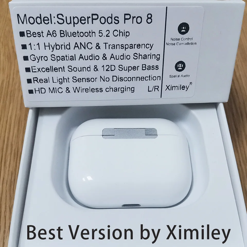 TWS наушники SuperPods Pro 8 с поддержкой Bluetooth 45 дБ|Наушники и гарнитуры| |