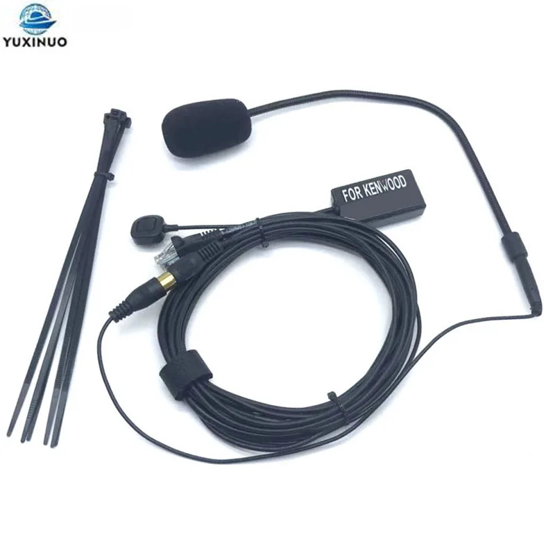 

Set Finger PTT Mic 6Pin Hands-free Microphone Speaker for Kenwood TM-261A TM461A TM-471A TK-630 730 760 768G Car Mobile Radio