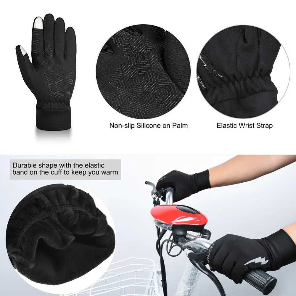Vbiger открытый бег Пешие прогулки велосипедные перчатки Зимние для сенсорного