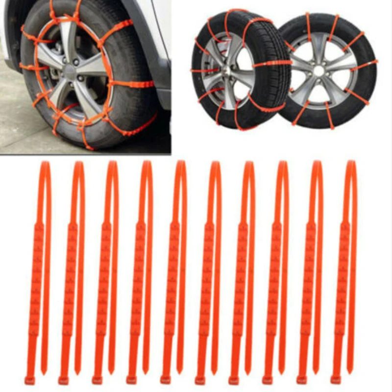 10 шт. Нескользящие нейлоновые цепи для автомобильных шин | Автомобили и мотоциклы