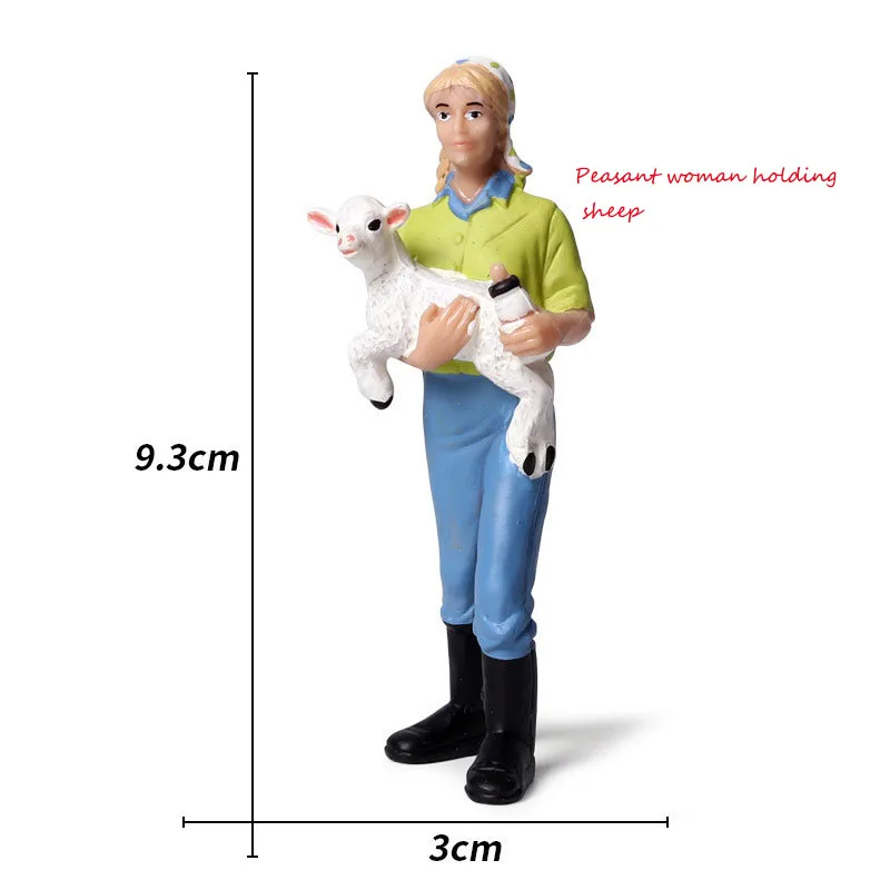 

Simulation solid static farmer model scene landscaping worker model rancher police plastic doll model decoration