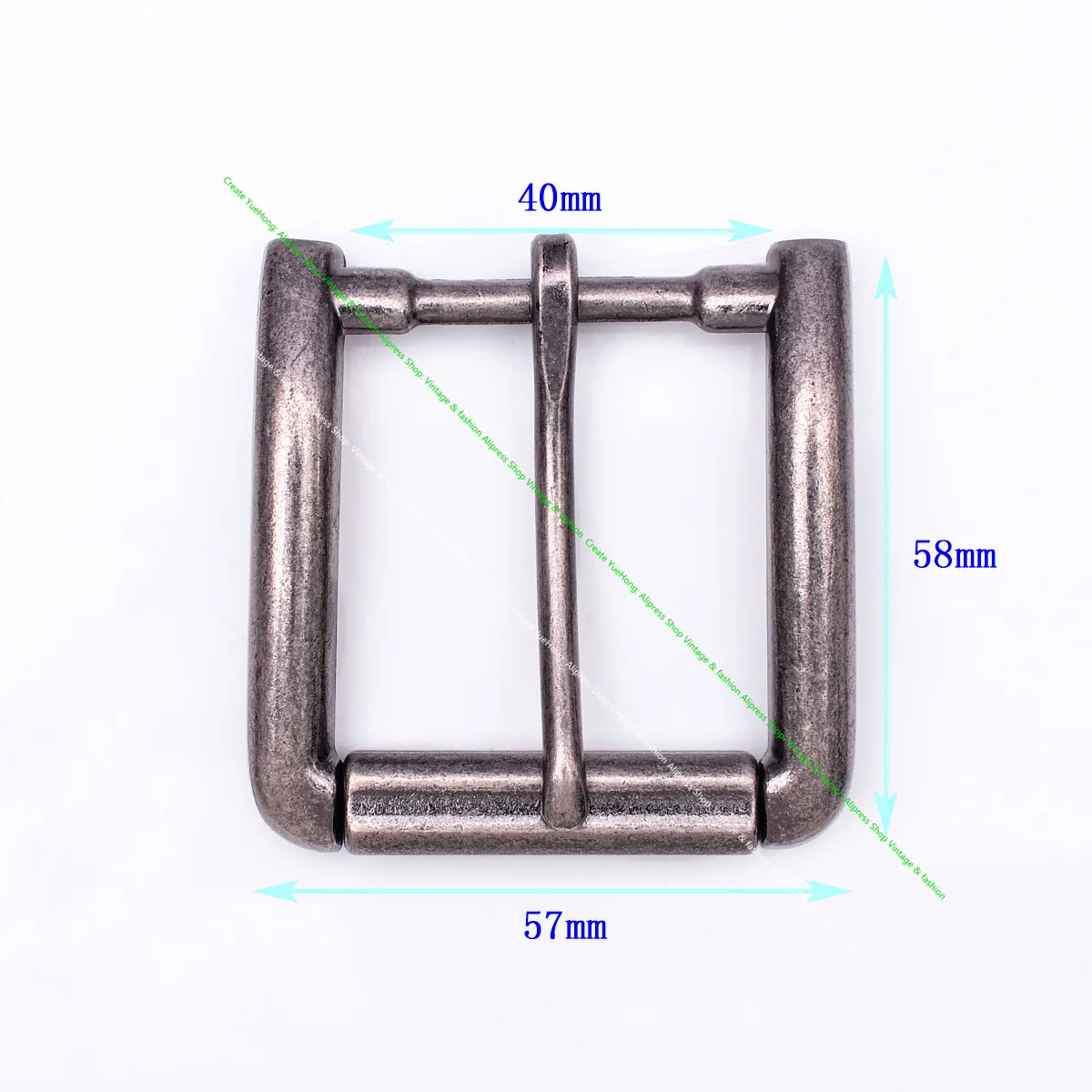 59*58 мм сверхпрочная античная серебряная сменная пряжка для ремня с одним зубцом