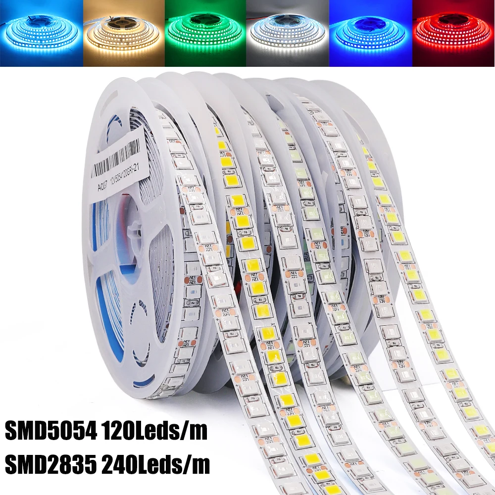 5M Светодиодные ленты светильник DC12V гибкая светодиодная лента 5054 2835 SMD 120