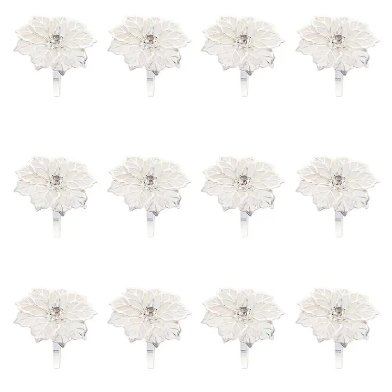 

12 шт., декоративные кольца для салфеток в виде цветов