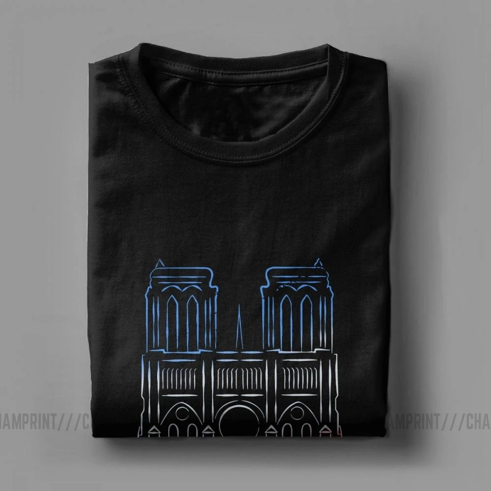 Мы восстановим Нотр Дам футболка Соборная для мужчин молиться новинка 100% хлопок