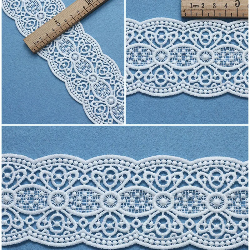 Кружевная лента белая кружевная ткань отделка Вышивка для шитья женские