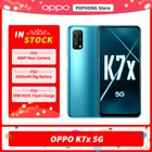 Смартфон OPPO K7x, 5G, мобильный телефон дюйма, 90 Гц, 6 ГБ, 6,5 ГБ, Восьмиядерный процессор MTK 128, Android 10, разблокировка по лицу, 30 Вт VOOC Flash Charge, Google Play