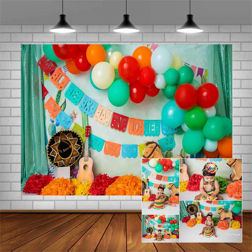 Фоны для фотосъемки Avezano День рождения баннер троянская лошадь гитара воздушный