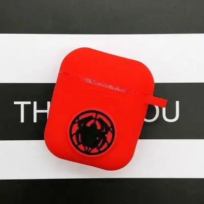 Spiderman-1 Marvel, Человек-паук, Супермен, беспроводные наушники, Airpods, чехол, сумка для Apple AirPods1/2, черный, красный, Бэтмен, bluetooth-гарнитура, коробка - Цвет: Spiderman-1