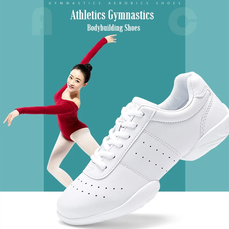 

Non-slip Girls Athletics Aerobics Shoes Children Fitness Training Cheerleading Gym Sneakers Women Soft Bottom Dance Sports Shoes