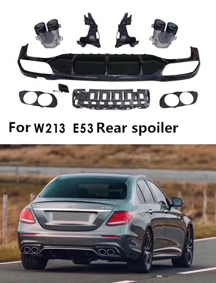 Задний спойлер для Benz E W213 задний диффузор E320LE260LE300L E53 стильный из полипропилена