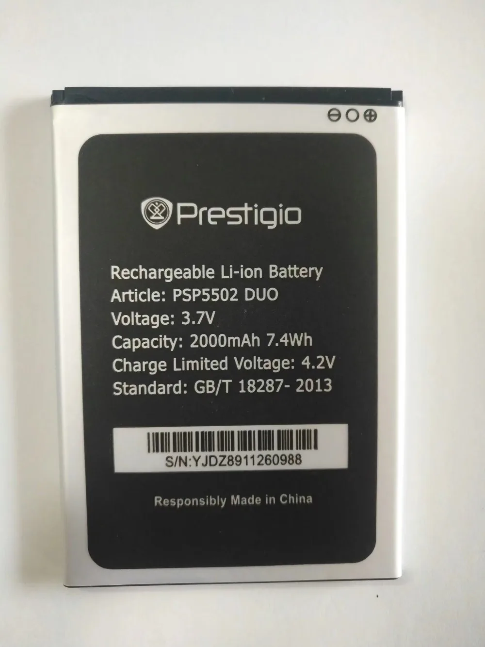 Для мобильного телефона Prestigio PSP5502 Muze A5 (PSP3507 wize N3) 2000 мА/ч мобильный телефон литий