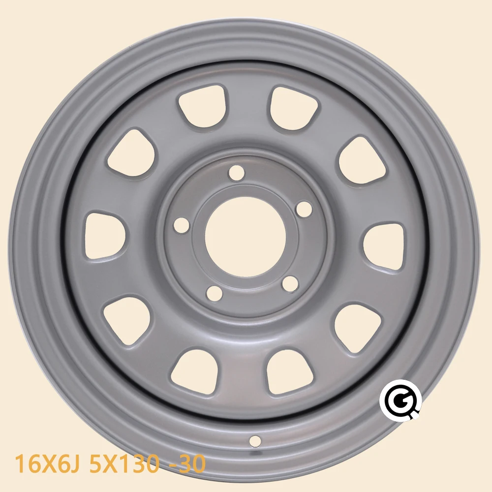 16 дюймовые стальные колеса 6J 5 отверстий 5X130 офсетные отрицательные 30 V80