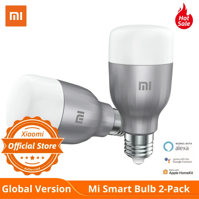 Светодиодная умная лампа Xiaomi глобальная версия цветная дистанционное