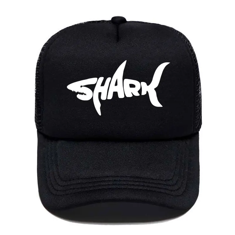 

2020 New Shark Print Baseball Cap Funny Casual Men Women Parent-child Hats Mesh Visor Outdoor Sun Hat Adjustable Caps