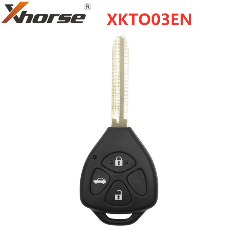 XHORSE XKTO03EN проводной универсальный дистанционный ключ для Toyota Стиль 3 кнопки VVDI VVDI2