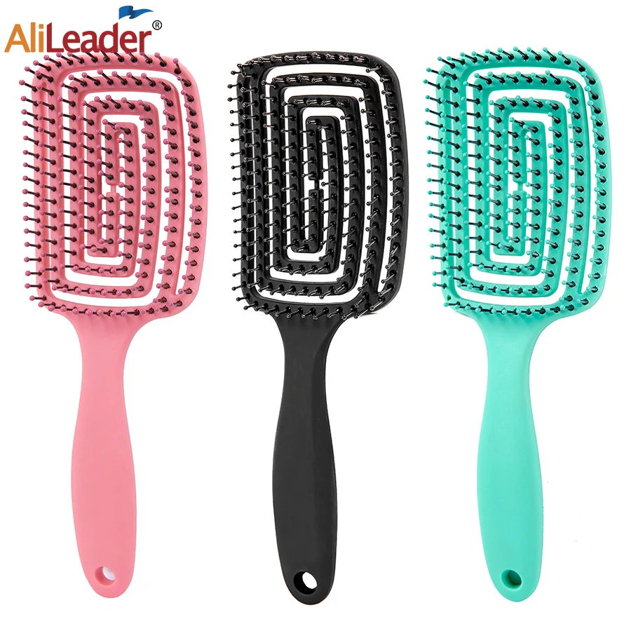 

Alileader Professional Curved Vented Styling Hair Brush Hairdressing Styling Tools Fast Drying Hair Detangling Massage Brushes