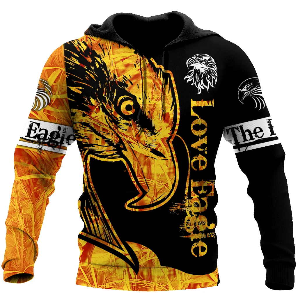 

Newest Animal Love Eagle Tattoo 3D Printed Fashion Men Autumn Hoodie Sweatshirt Unisex Streetwear Casual Zipper Jacket Pullover