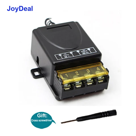 Беспроводной Радиочастотный релейный модуль JoyDeal, универсальный переменный ток 433 МГц, 220 В, 1 канал, 30 А, приемник для водяного насоса, выключатель питания