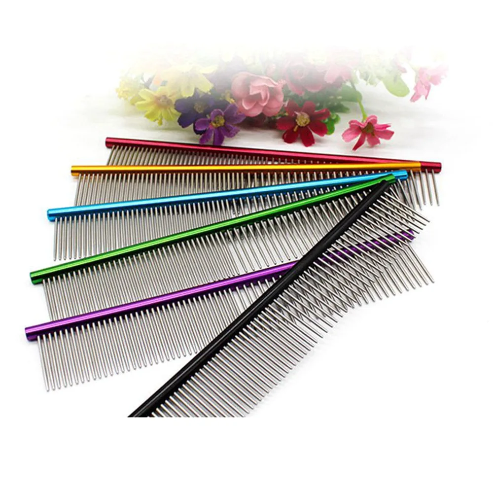 Редкая плотная Расческа для собак из нержавеющей стали расчески домашних