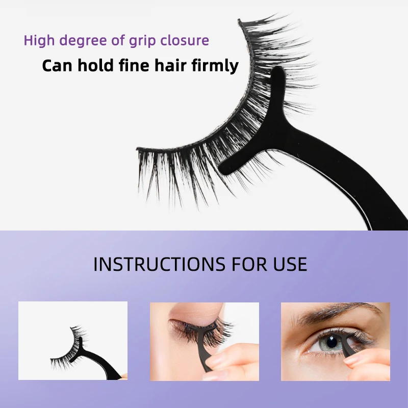 5 Pairs-Reusable Self-adhesive False Eyelashes with Tweezer Natural Waterproof Adhesive Tape Eye Lashes to Wear No Glue Needed | Красота и