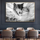Картины на холсте с изображением волка, Настенный декор с животным принтом для спальни, плакат и печать на стене, картины для дома, гостиной, без рамки